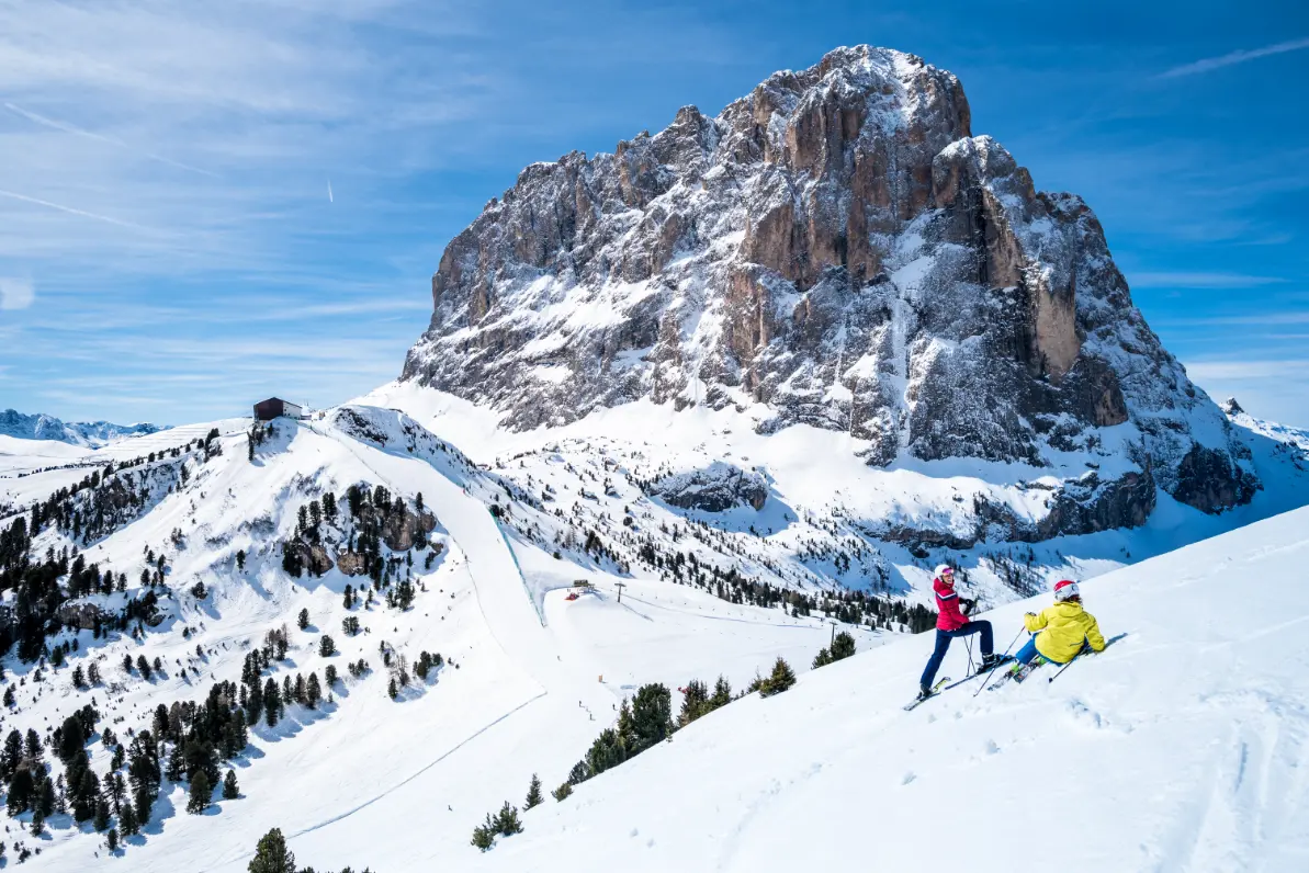 Uitzicht op berg van Sella Ronda